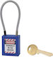 Thirard Plastic Padlock with Cable with Key 38mm Blue 1pcs