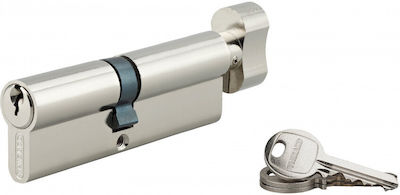 Thirard Lock Cylinder Security 90mm (40-50) with Knob and 3 Keys Silver