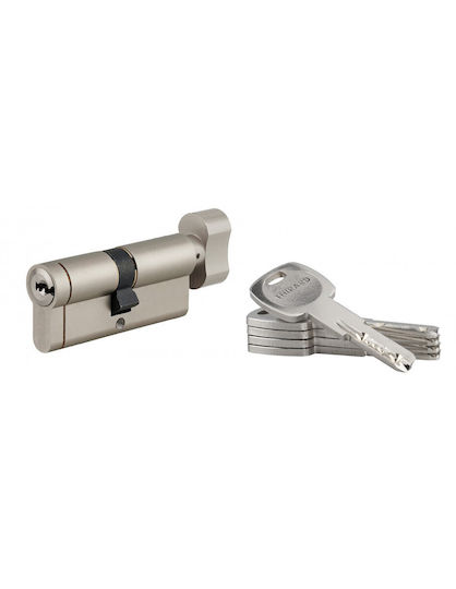 Thirard Lock Cylinder Security 70mm (35-35) with Knob Silver