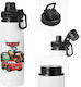 Koupakoupa Kids Water Bottle Disney Cars Aluminium with Screw Cap Non Spill 850ml