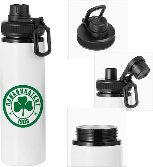 Koupakoupa Kinder Trinkflasche Panathinaikos Aluminium mit Schraubverschluss Auslaufsicher 850ml