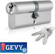Gevy Lock Cylinder 70mm (30-40) with 3 Keys Silver