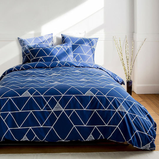 So'Home Παπλωματοθήκη Βαμβακερή Μονή 140x200 Μπλε