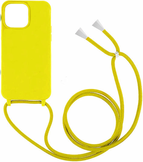Green On Back Cover Σιλικόνης με Λουράκι Κίτρινο (Galaxy A52 / A52s)
