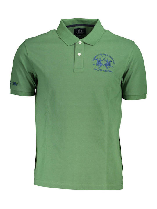 La Martina Ανδρικό T-shirt Κοντομάνικο Polo Πράσινο
