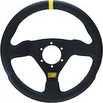 OMP Leather Car Steering Wheel with 30cm Diameter Black