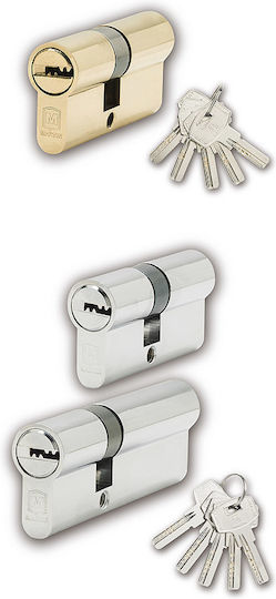 Martin Lock Cylinder Security 70mm (30-40) with 5 Keys Gold