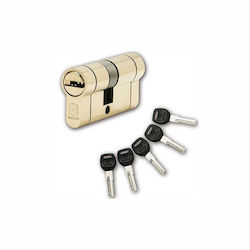 Martin Lock Cylinder Security 70mm (30-40) with 5 Keys Gold