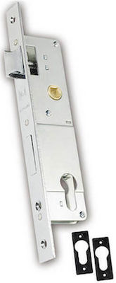 Martin Recessed Lock Front door with Cylinder and Center 30mm Silver