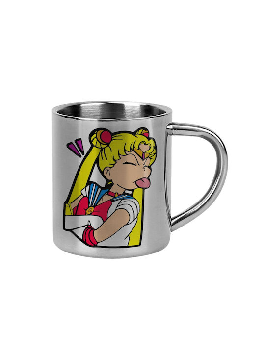 Koupakoupa Becher Metallisch Silber 300ml
