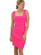 Potre Summer Midi Dress Fuchsia