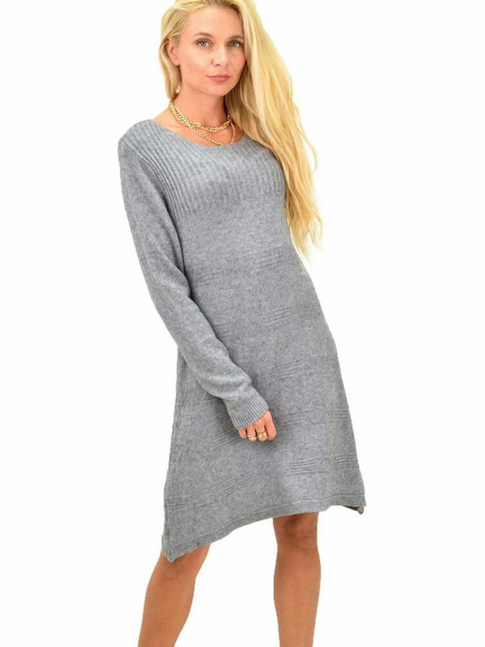 Potre Mini Dress Knitted Gray