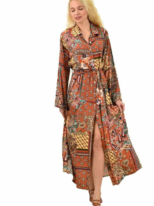 Potre Maxi Shirt Dress Dress Brown