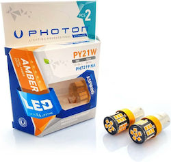 Photon Lampen P21W / BA15S LED Orange 2Stück