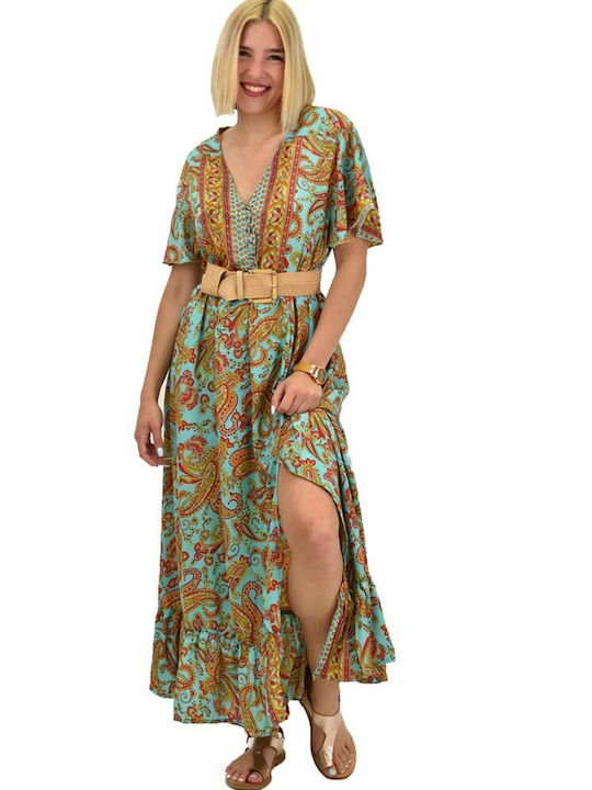 Potre Summer Mini Shirt Dress Dress Turquoise