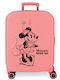Disney Minnie Valiză De Călătorie Pentru Copii De Cabina Tough Coral Cu 4 Roți Înălțime 40 Cm