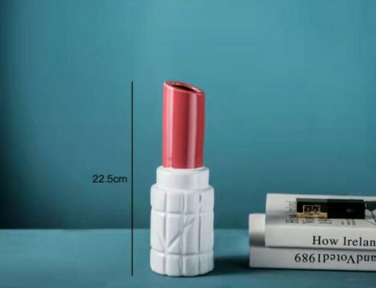 Natural Home Βάζο Κεραμικό Λευκό Y22.5cm