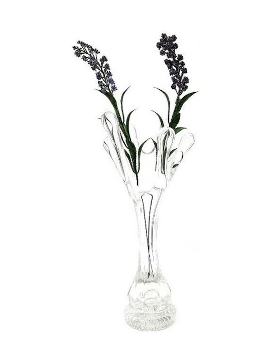 Jolipa Διακοσμητικό Βάζο Γυάλινο Διάφανο Φ6.5xΥ28cm