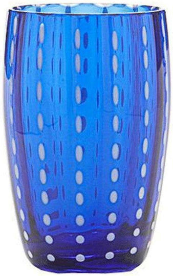 Zafferano Set of Glasses Water made of Glass in Blue Color 320ml 2pcs Zafferano Set of Glasses Water made of Glass in Blue Color 320ml 2pcs