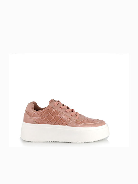 Malesa Γυναικεία Flatforms Sneakers Ροζ
