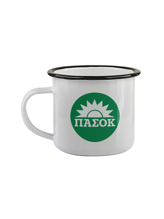 Koupakoupa PASOK Mug Enamel White 360ml