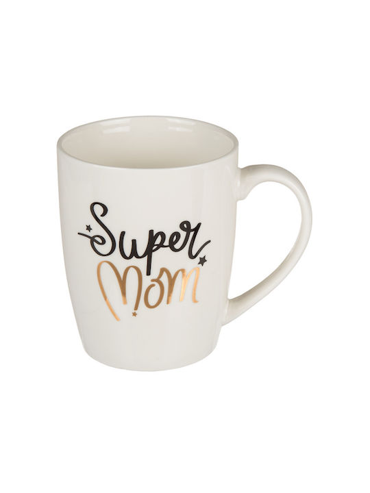 Out of the Blue Super Mom Mug Made of White Porcelain 350ml