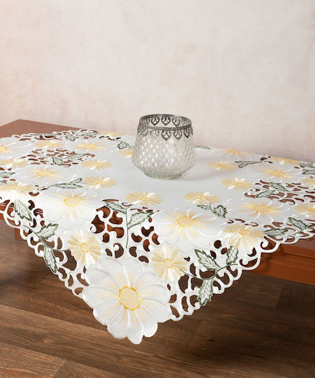 Seidenmode Tischdecken Canneroni Gelbe 135x135cm