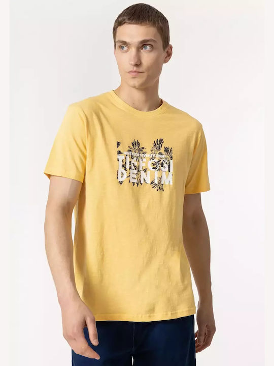 Tiffosi Ανδρικό T-shirt Κοντομάνικο Κίτρινο