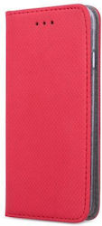 Smart Magnet Book Δερματίνης / Σιλικόνης / Συνθετική Κόκκινο (Moto G51)