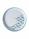 Marine Business Coastal Desert Serving Plate Made of Melamine White with Diameter 21cm 6 Pieces