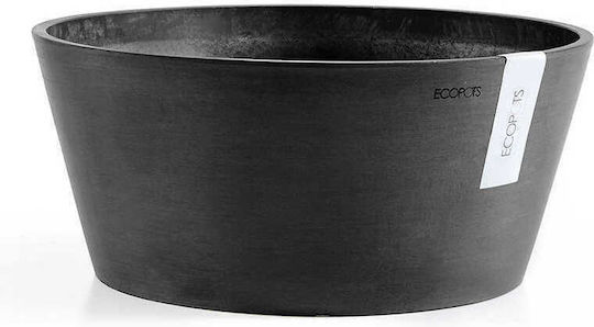 Ecopots Frankfurt Γλάστρα Λεκάνη Πλαστική Γκρι 40x40x18εκ.