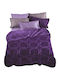 Marwa Velvet Blanket Queen Size 220x240cm Purple