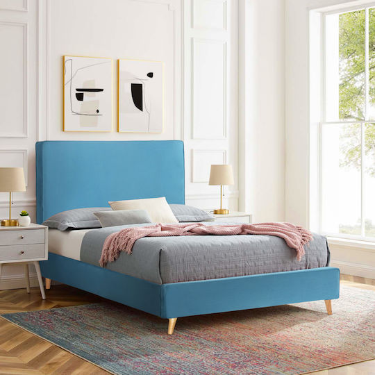 Maylin Κρεβάτι Ημίδιπλο για Στρώμα 120x200cm Τιρκουάζ