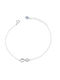 Sava Jewellery Damen Armband Kette mit Design Unendlichkeit aus Silber mit Zirkon