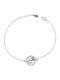 Sava Jewellery Women's Chain Bracelet with Eye Design in Silver with Zircon 16cm
