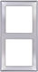 Mutlusan Daria Switch Frame 2 Positions Vertical Installation in Silver Color 6010392
