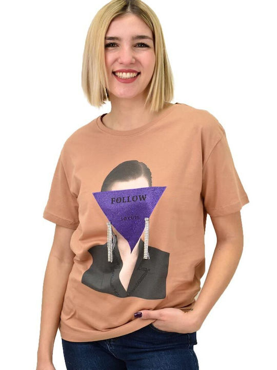 Potre Follow Damen T-Shirt Beige