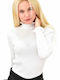 Potre Women's Long Sleeve Sweater White