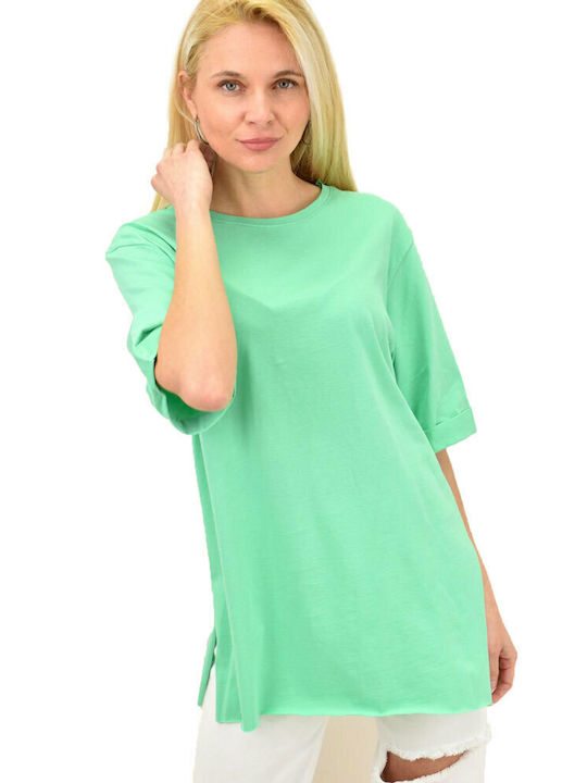 Potre Femeie Supradimensionat Tricou Verde