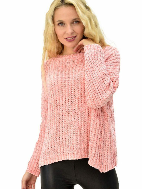 Potre Women's Long Sleeve Pullover Pink