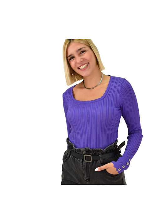 Potre Women's Blouse Long Sleeve Purple