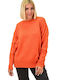 Potre Damen Langarm Pullover Orange