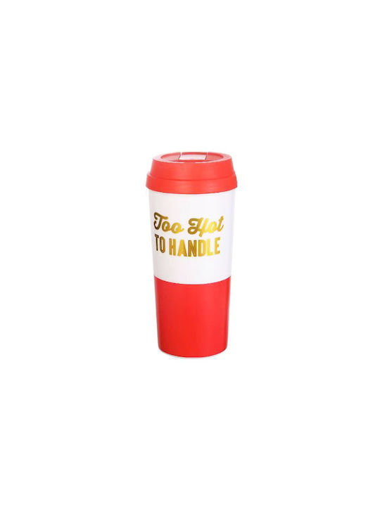 Tpster Glass Water made of Plastic in Red Color 450ml