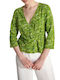 Ale - The Non Usual Casual Women's Blouse with 3/4 Sleeve Green