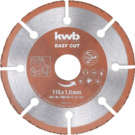 KWB Cutting Disc Construction Materials Hole Diameter 115mm 1pcs