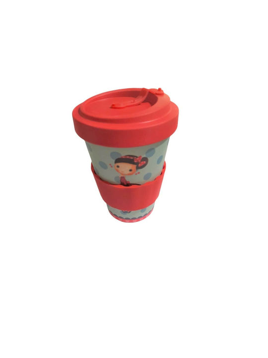 Woodway Becher Bamboo mit Deckel Mehrfarbig 400ml