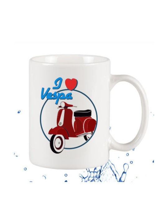 Vespa Ceramic Cup White