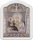 Slevori Heiligenikone Panagia Tricherousa Metall 10,3x12,9cm