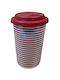 Evigri Mug from Porcelain with Lid Red 413ml