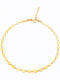 PS Silver Gold Plated Silver Anklet